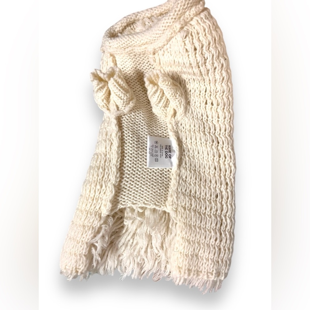 Ware of the Dog Small Hairy Hand Knit Dog Sweater NWT - Picture 8 of 15